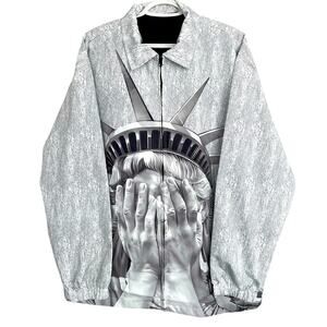 NEW Statue of No Liberty Windbreaker Jacket SIZE XXL STREETWEAR
